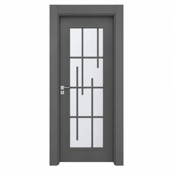 BY-5014V Porte intérieure Laqué Vitrée